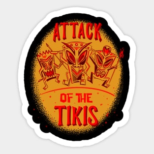 Attack of the Tikis Halloween Monster Sticker
